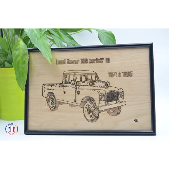 Table Land Rover Pickup 109" Series'3 in Finnish birch plywood.-Au bois enchanté