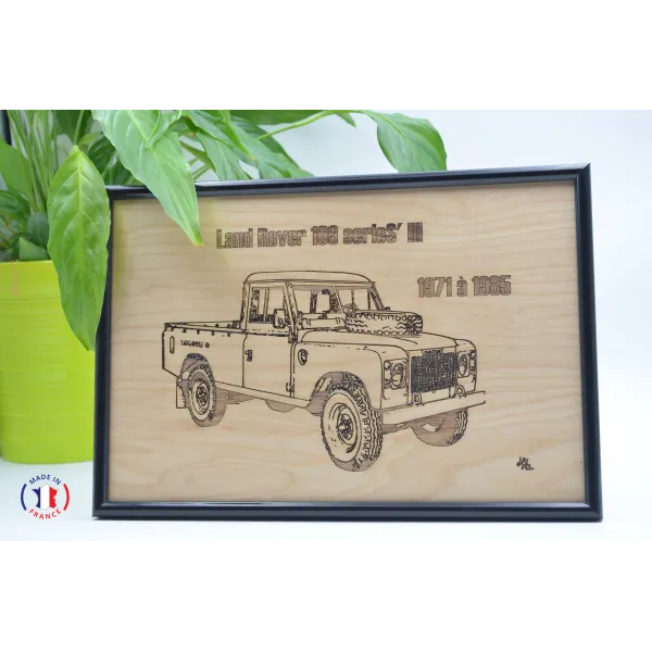 Table Land Rover Pickup 109" Series'3 in Finnish birch plywood.-Au bois enchanté