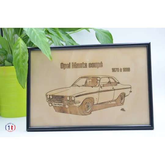 Tableau Opel Manta Coupé en contre-plaqué bouleau finlandais Contre-plaqué bouleau finlandais 5 plis - Au Bois Enchanté