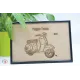 Piaggio Vespa painting in Finnish birch plywood Finnish birch plywood 5 ply - Au Bois Enchanté
