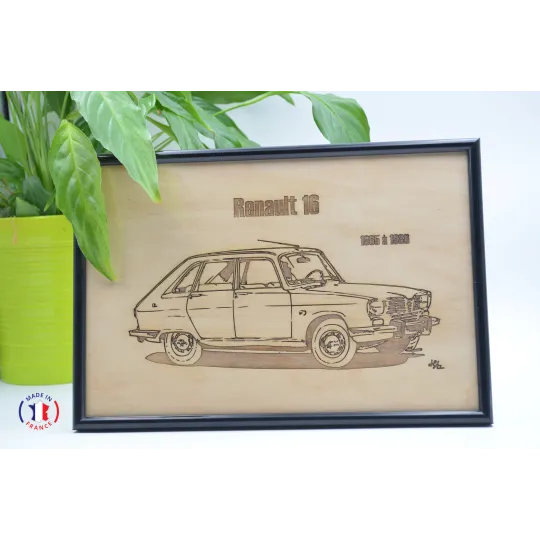 Tableau Renault R16 en contre-plaqué bouleau finlandais Contre-plaqué bouleau finlandais 5 plis - Au Bois Enchanté
