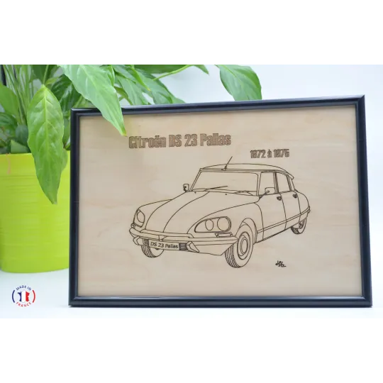 Citroën DS 23 Pallas painting in Finnish birch plywood Finnish birch plywood 5 ply - Au Bois Enchanté
