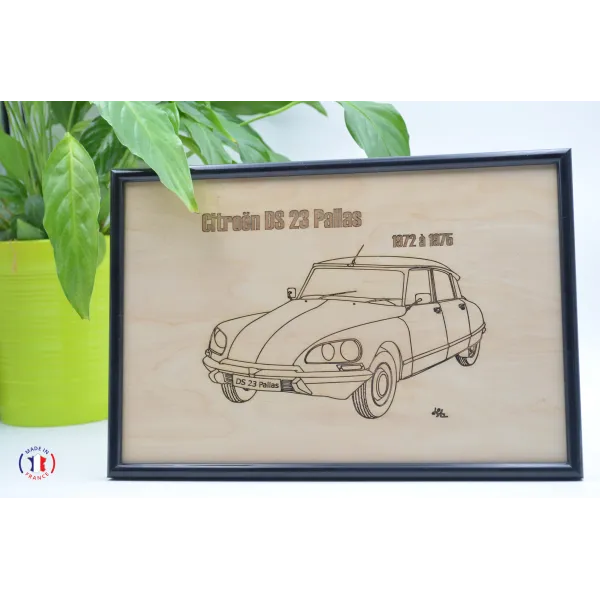 Tableau Citroën DS 23 Pallas en contre-plaqué bouleau finlandais Contre-plaqué bouleau finlandais 5 plis - Au Bois Enchanté