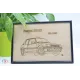 Peugeot 205 GTI painting in Finnish birch plywood Finnish birch plywood 5 ply - Au Bois Enchanté
