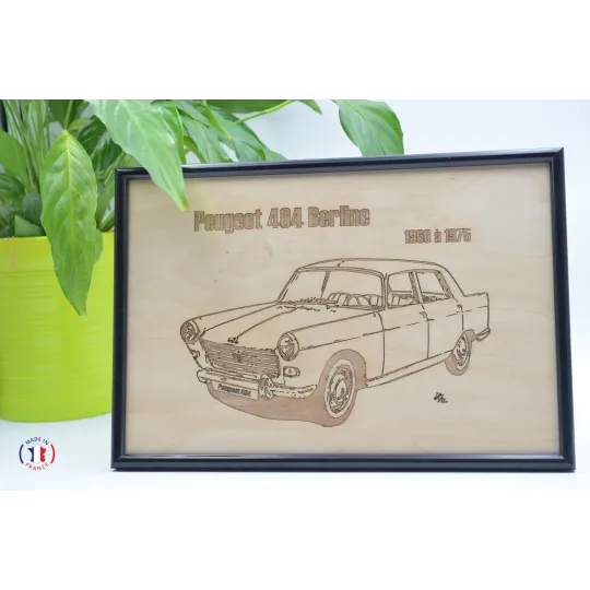 Tableau Peugeot 404 en contre-plaqué bouleau finlandais Contre-plaqué bouleau finlandais 5 plis - Au Bois Enchanté