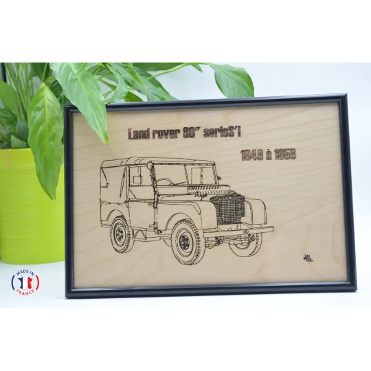 Tableau Land Rover 80" Séries'1 en contre-plaqué bouleau finlandais Contre-plaqué bouleau finlandais 5 plis - Au Bois Enchanté