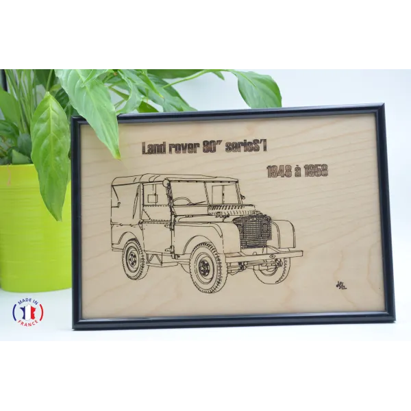 Tableau Land Rover 80" Séries'1 en contre-plaqué bouleau finlandais Contre-plaqué bouleau finlandais 5 plis - Au Bois Enchanté