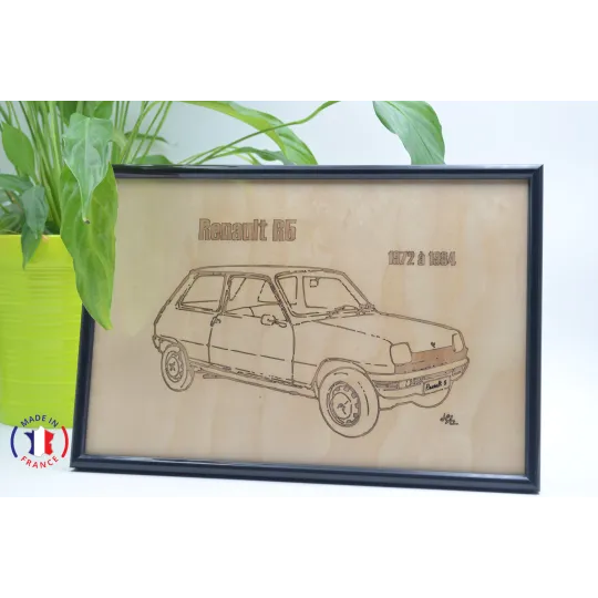 Renault R5 painting in Finnish birch plywood Finnish birch plywood 5 ply - Au Bois Enchanté