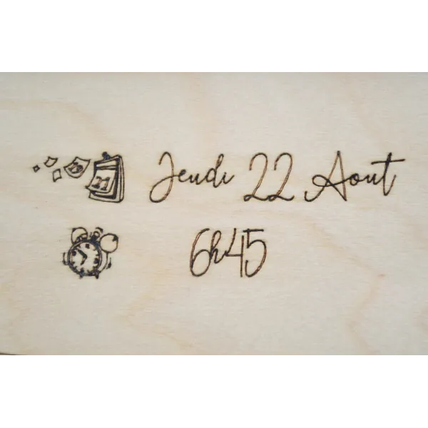 Birth chart with a wooden background 4-ply Finnish birch plywood - Au Bois Enchanté
