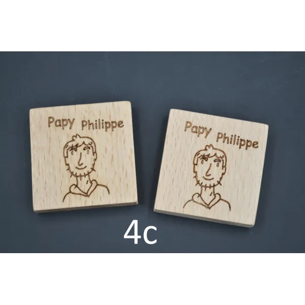 Customizable Wooden Family Memory Game Beech Wood - Au Bois Enchanté