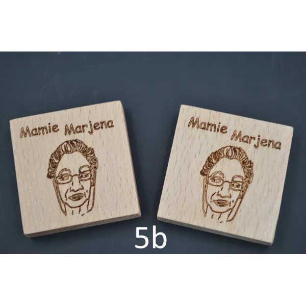 Customizable Wooden Family Memory Game Beech Wood - Au Bois Enchanté