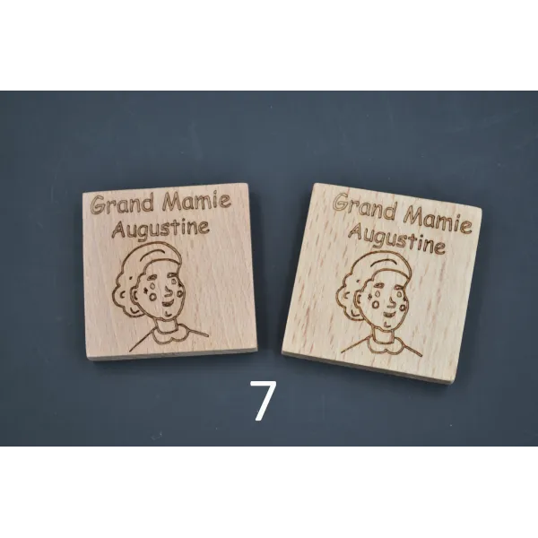 Jeu Memory famille personnalisable en bois Bois Hêtre - Au Bois Enchanté