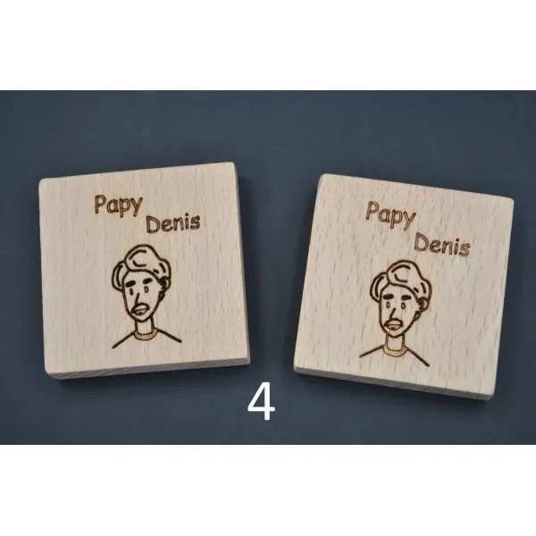 Customizable Wooden Family Memory Game Beech Wood - Au Bois Enchanté