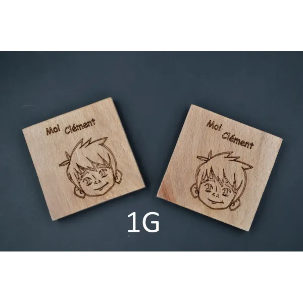 Customizable Wooden Family Memory Game Beech Wood - Au Bois Enchanté