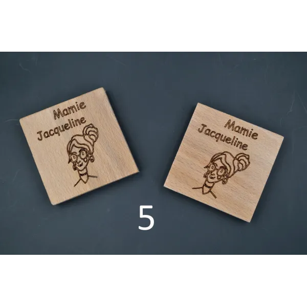 Customizable Wooden Family Memory Game Beech Wood - Au Bois Enchanté
