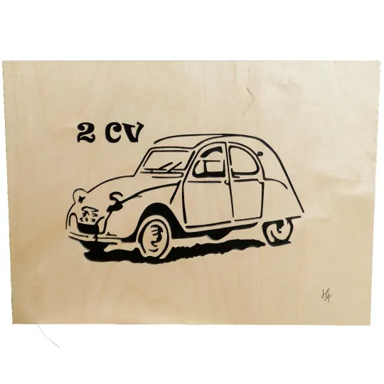 Table 2CV chantourné Finnish birch plywood 5 ply - Au Bois Enchanté