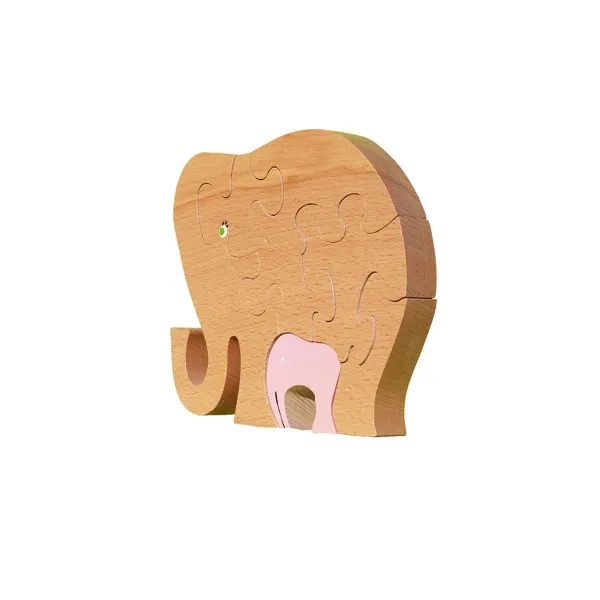 Puzzle en bois éléphant Bois Hêtre - Au Bois Enchanté
