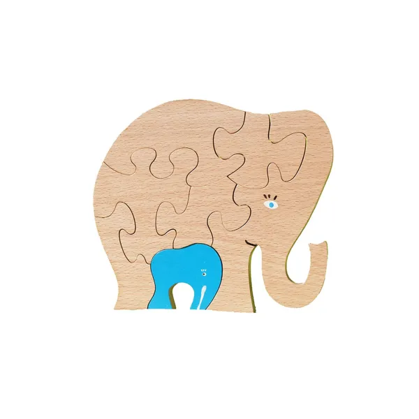 Elephant wooden puzzle Beech Wood - Au Bois Enchanté