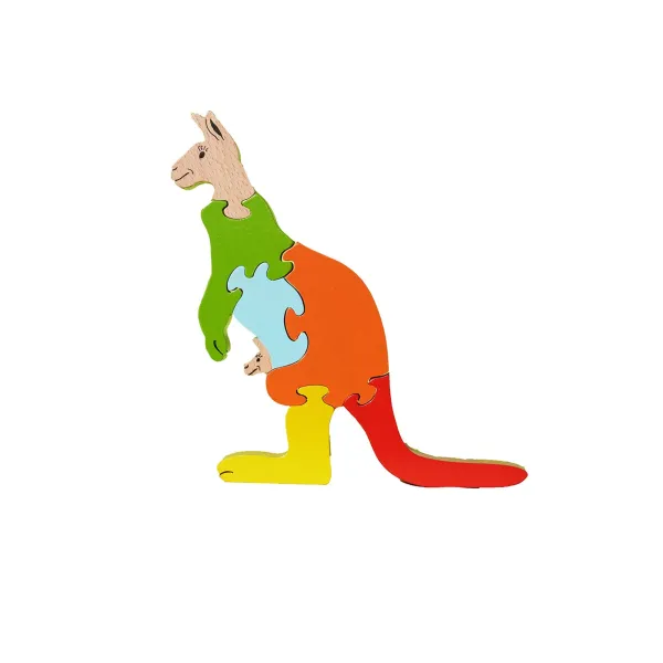 Kangaroo wooden puzzle Beech Wood - Au Bois Enchanté