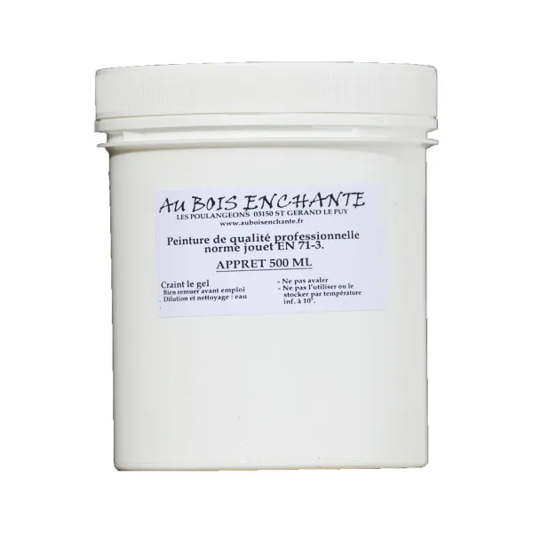 Apprêt blanc 500 gr norme jouet pour bois  - Au Bois Enchanté