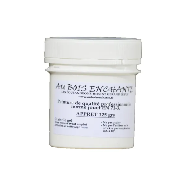 Apprêt blanc 125gr norme jouet pour bois  - Au Bois Enchanté