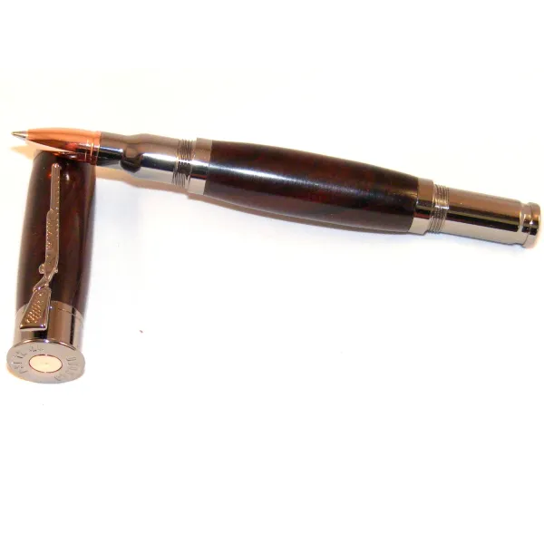 Wooden pen Carabine in purple rosewood from Madagascar Purple rosewood from Madagascar - Au Bois Enchanté