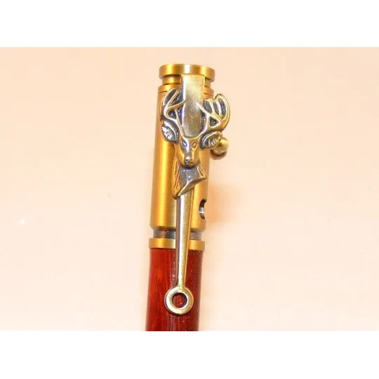 Stylo bois Cerf en Padouk Bois de padouk bois africain - Au Bois Enchanté