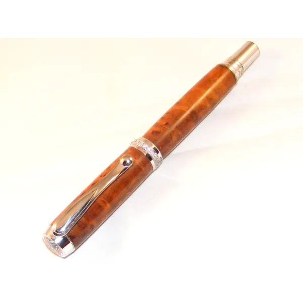 Sarah wood pen in elm magnifying glass Elm magnifying glass wood - Au Bois Enchanté