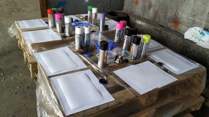 Peinture aux bombes aérosols